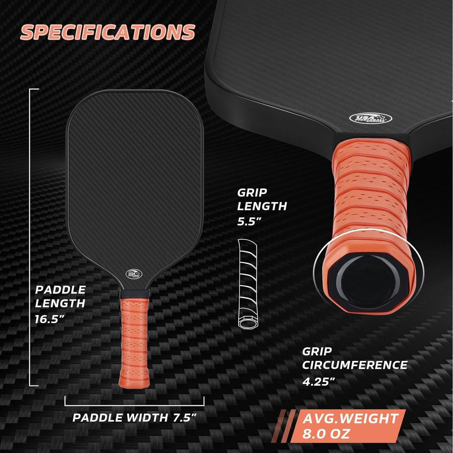 Liberel 3K Carbon Fiber Pickle Paddle