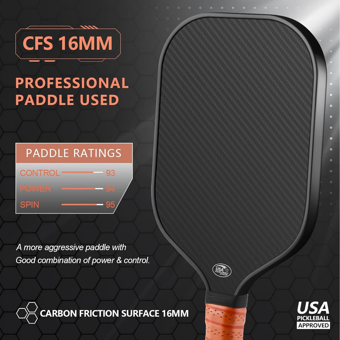 Liberel 3K Carbon Fiber Pickle Paddle